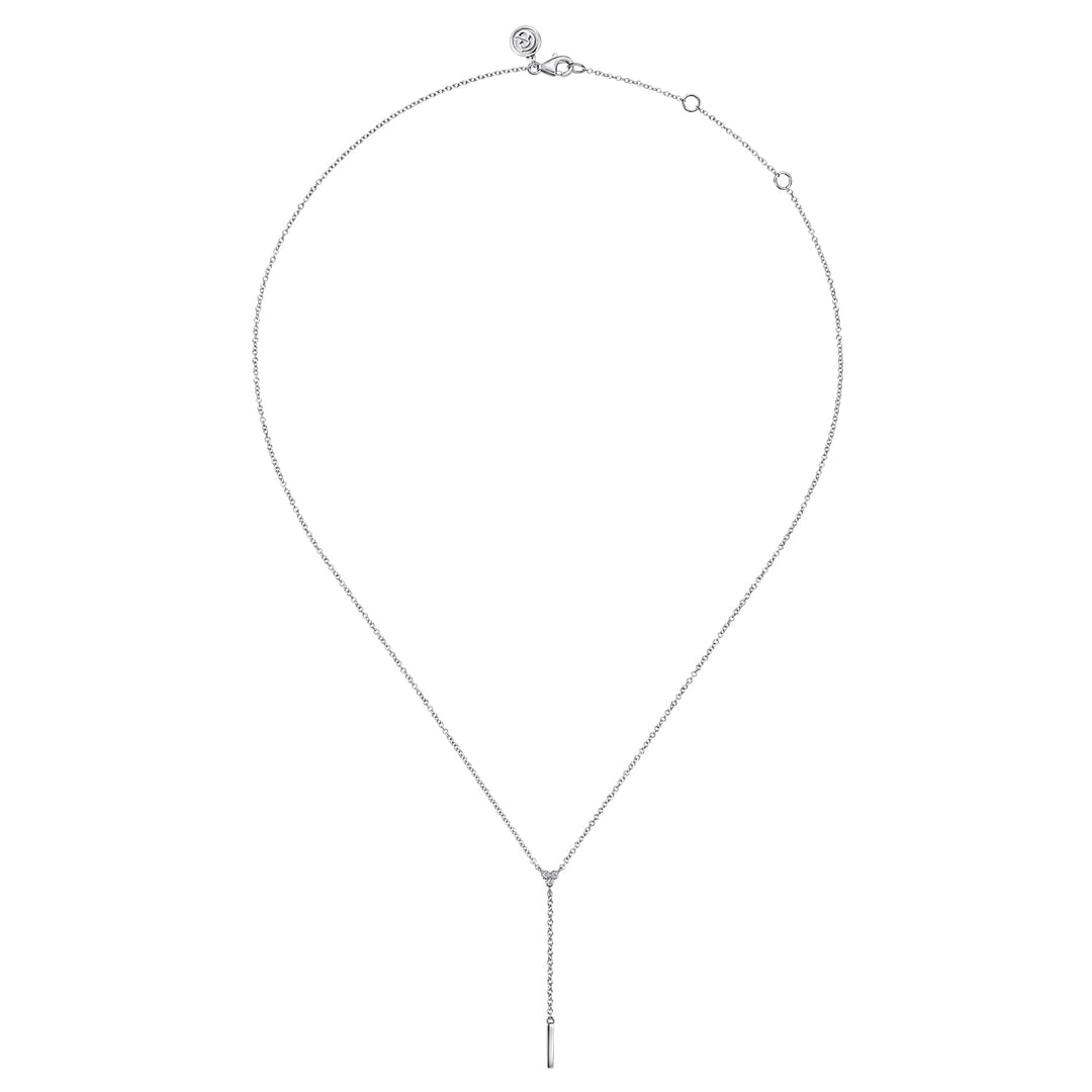 Sterling Silver Diamond Y  Gabriel & Co Necklace