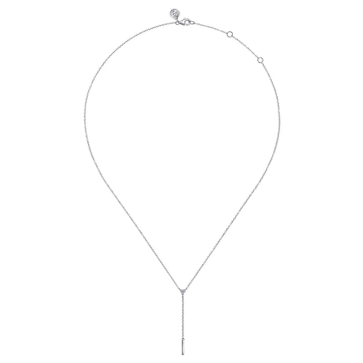 Sterling Silver Diamond Y  Gabriel & Co Necklace