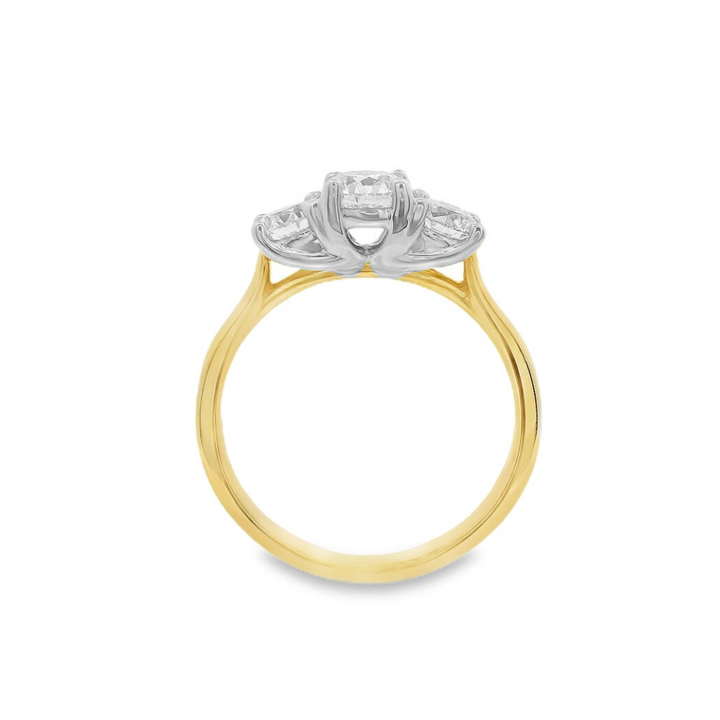 14K Yellow And White Gold 1.15 CTW Diamond Engagement Ring