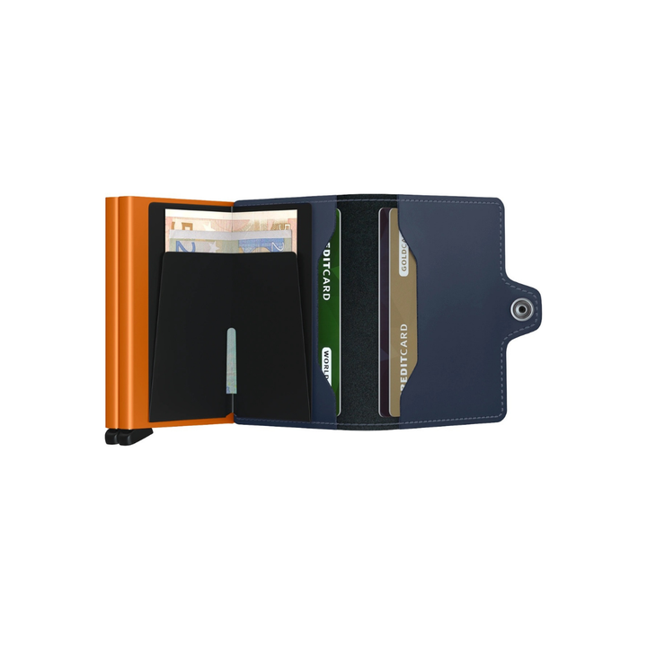 Secrid Matte NIghtblue-Orange Twinwallet