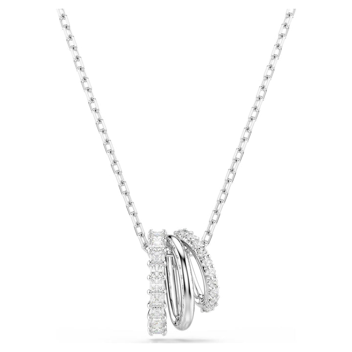 Swarovski Hyperbola Rhodium Plated Necklace With Clear Crystals 5737064