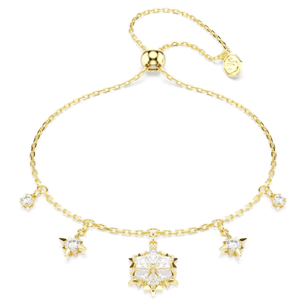 Swarovski Magic Evolution Collection Clear Crystal Adjustable Snowflake Motif Bracelet