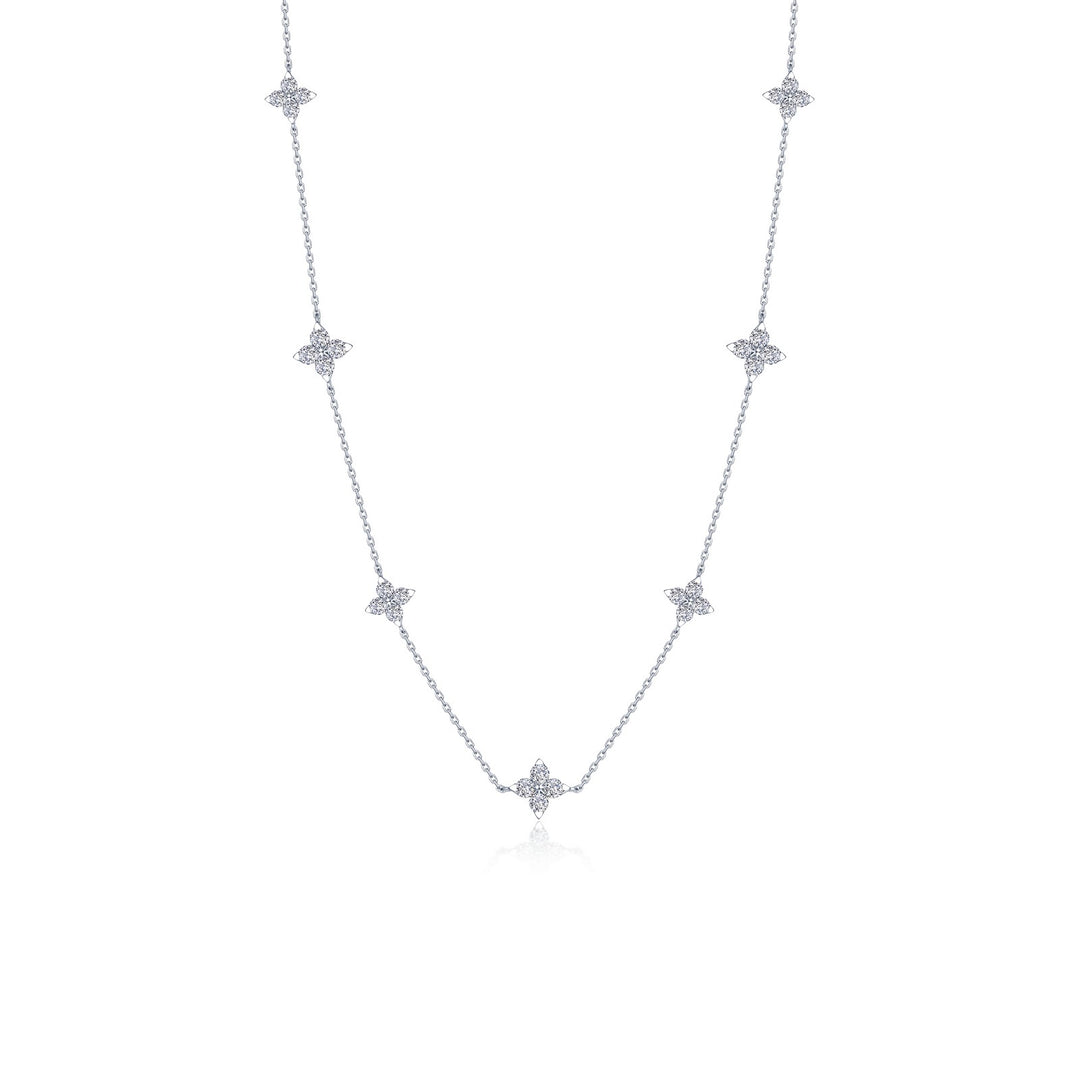 Lafonn Sterling Silver Cubic Zirconia Trillium Necklace