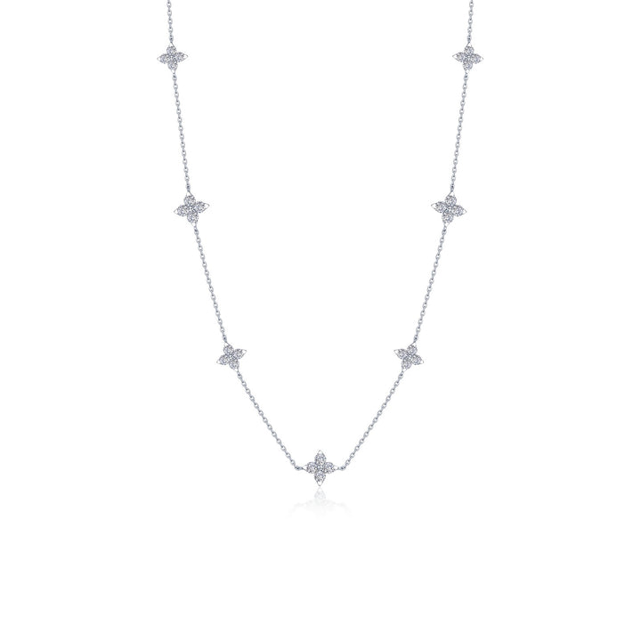 Lafonn Sterling Silver Cubic Zirconia Trillium Necklace