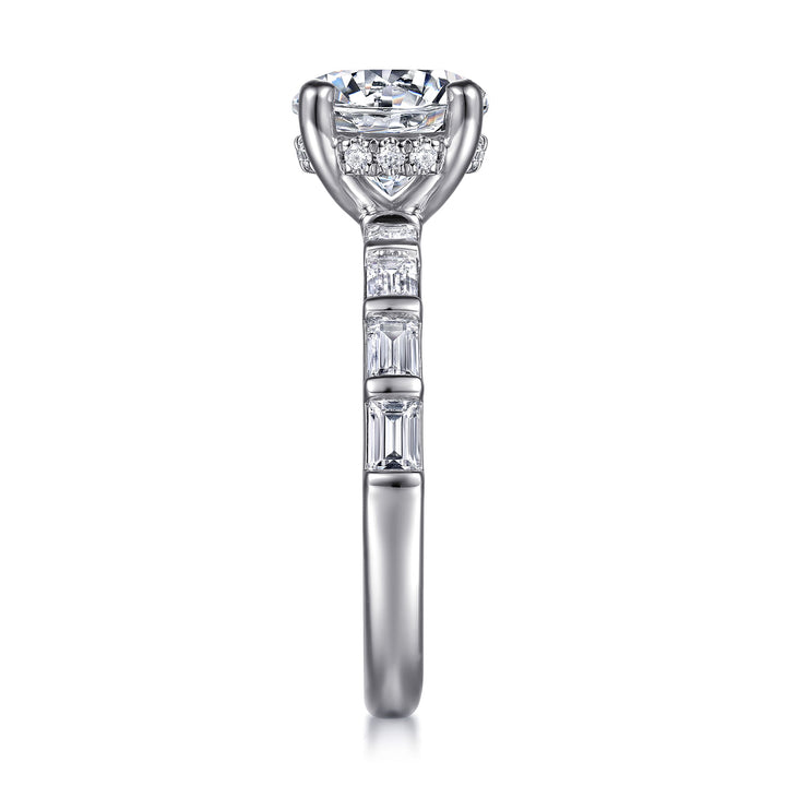 14K White Gold 0.64 CTW Diamond Semi-Mount Engagement Ring