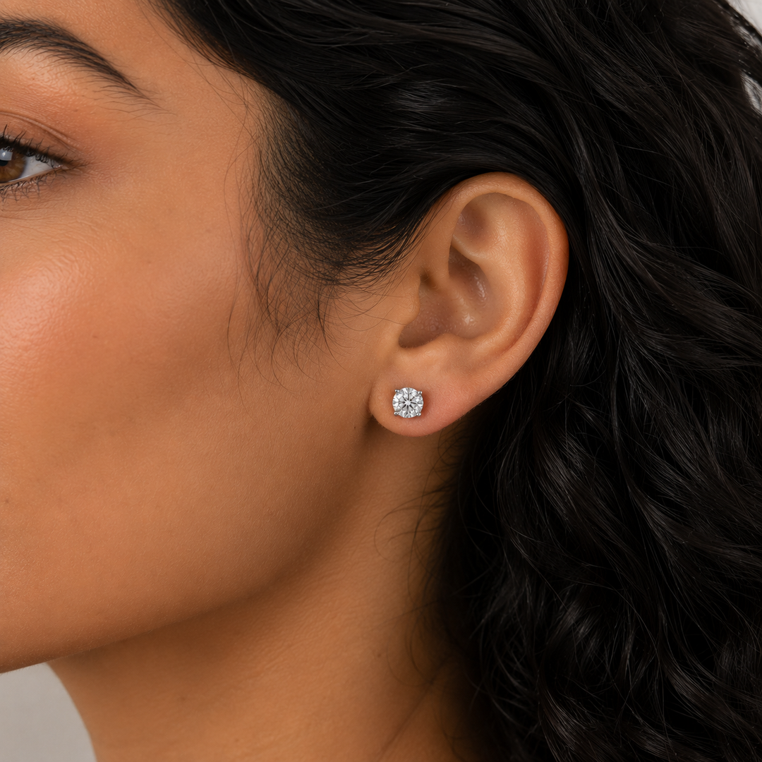 14K White Gold 1.00 CTW Lab Grown Diamond Stud Earrings