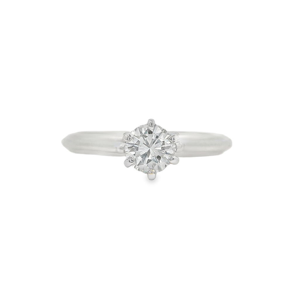 Estate - 14K White Gold 0.33 CTW Diamond Ring, Size 4