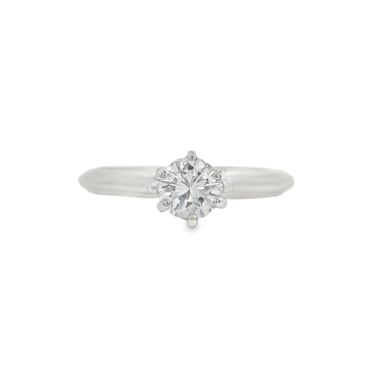 Estate - 14K White Gold 0.33 CTW Diamond Ring, Size 4
