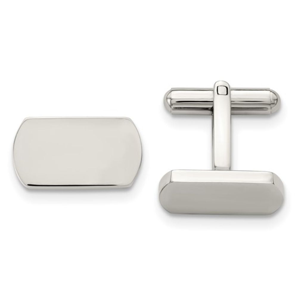 Men's Stainless Steel Engravable Cufflink