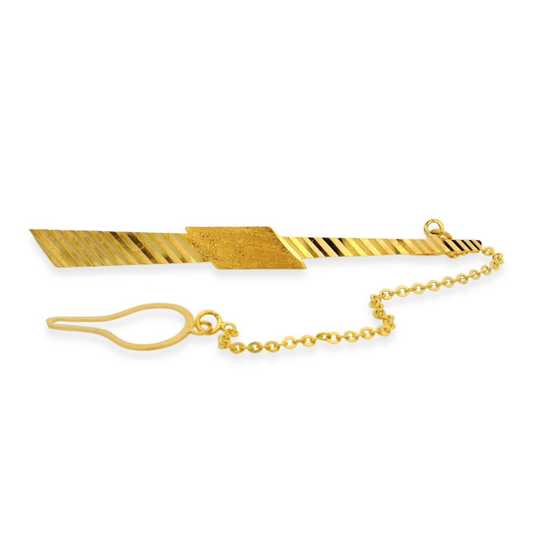 Estate - 18 Karat Yellow Gold Tie Clip