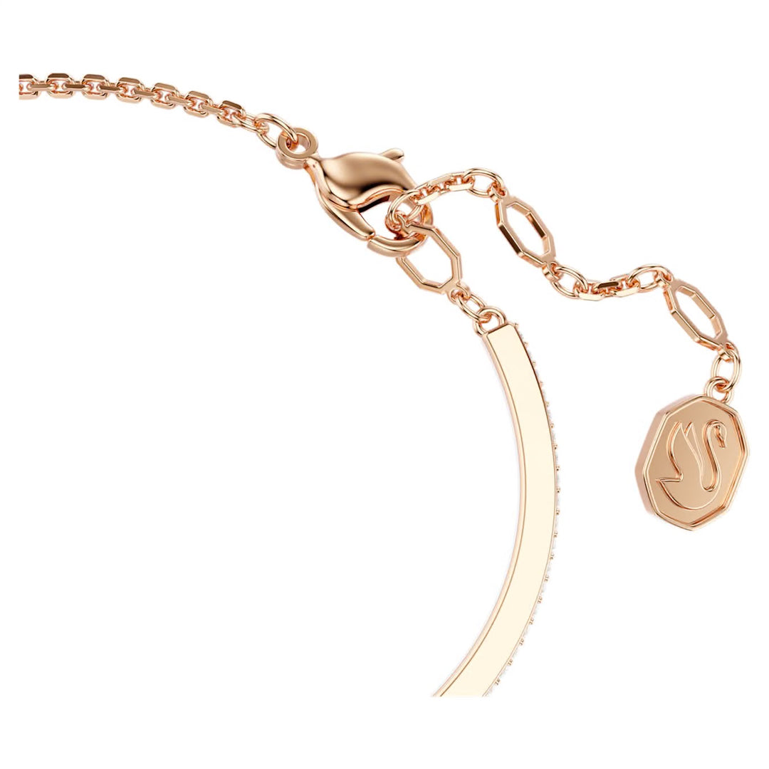Swarovski Symbolica Rose Gold-Tone Plated  Horseshoe  Bangle With Clear Crystals 5741461