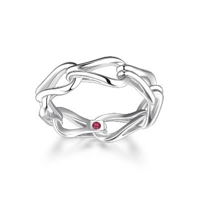 Elle Silver Coalesce Open Link Stackable Ring