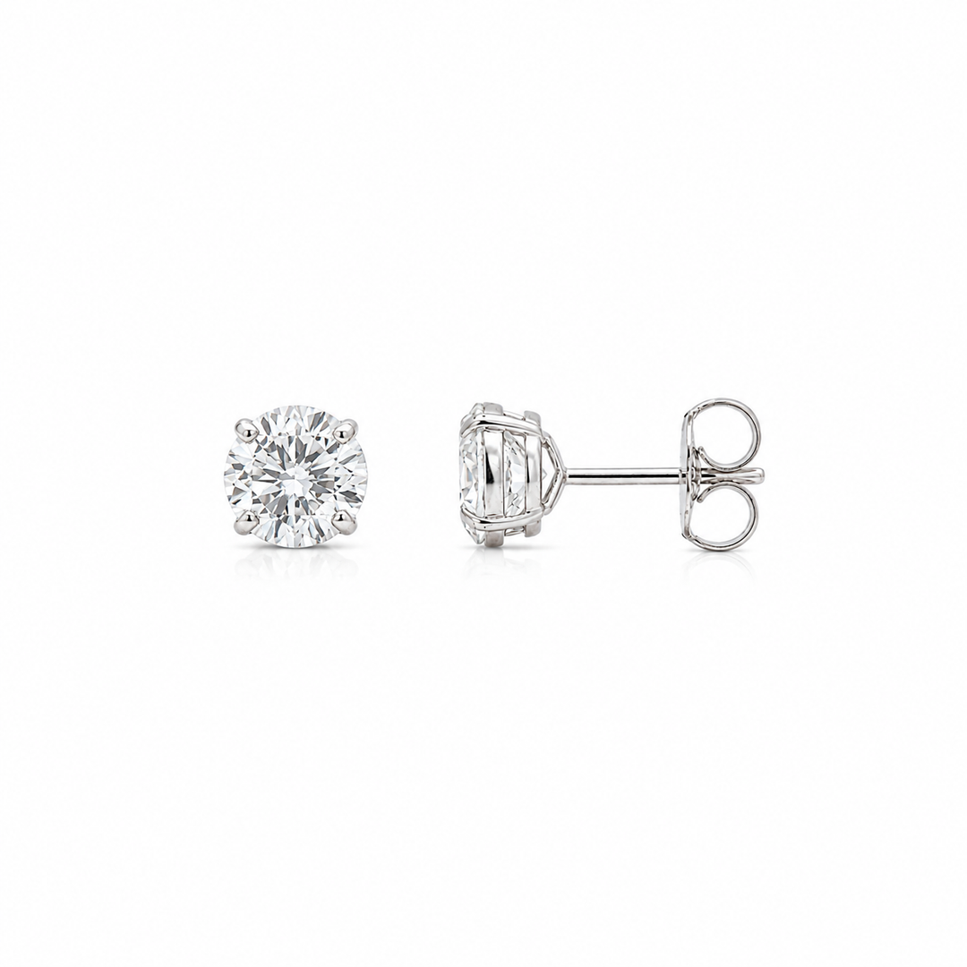 14K White Gold 2.00 CTW Lab Grown Diamond Stud Earrings