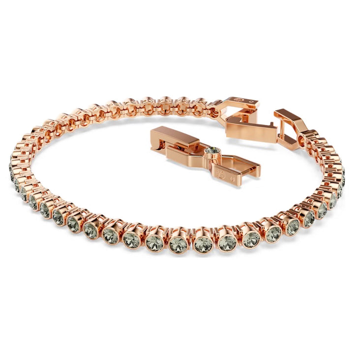 Swarovski Imber Rose Gold-Tone Plated Bracelet With Black Crystals 5734240