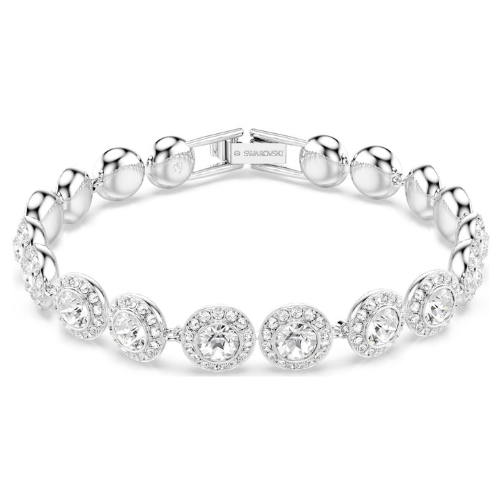 Swarovski Una Angelic Rhodium Plated Bracelet With Clear Crystals 5682279