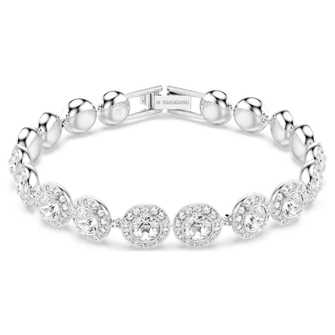 Swarovski Una Angelic Rhodium Plated Bracelet With Clear Crystals 5682279