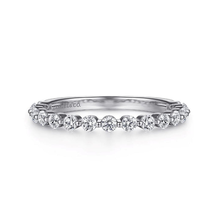 14K White Gold 0.51 CTW Diamond Anniversary Ring