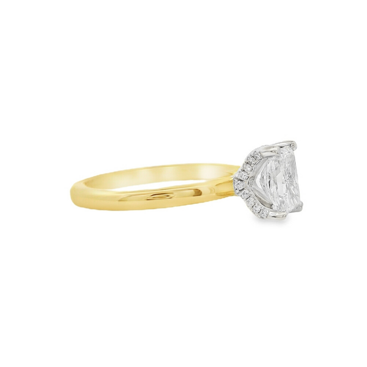 Women's 14K Yellow And White Gold 0.11 CTW Diamond Semi-Mount Engagement Ring