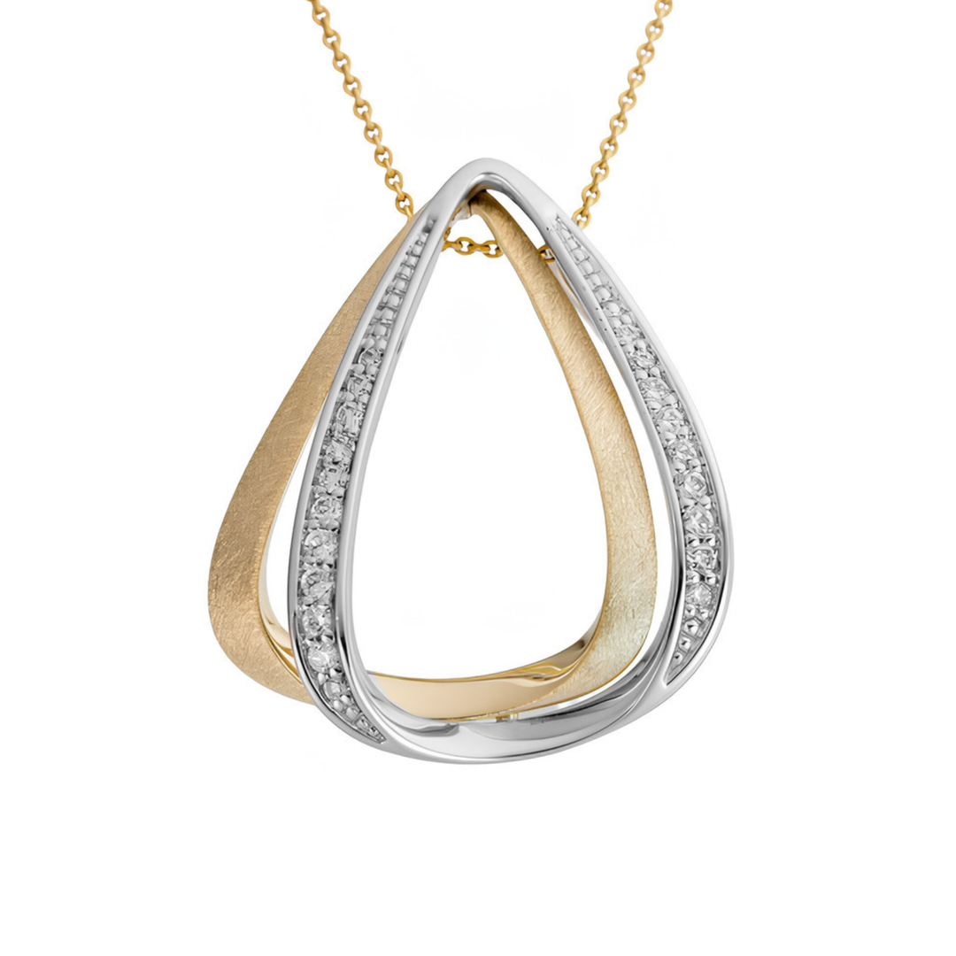 14K Yellow And White Gold 0.11 CTW Diamond Pendant
