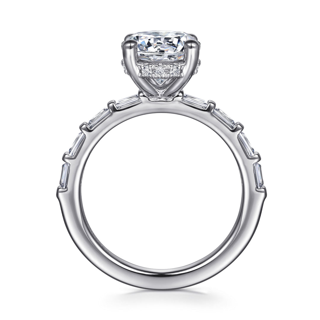 14K White Gold 0.64 CTW Diamond Semi-Mount Engagement Ring